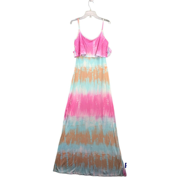 Mona B Maxi Dress Womens Size Small Multicolor Sleeveless Adjustable Strap - Picture 1 of 9